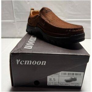 Vcmoon Mens Slip-On Shoes Brown Size 8.5 NEW